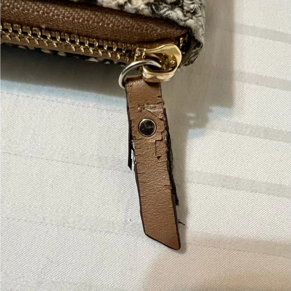 Ann Klein snakeskin wallet  brown/cream - Picture 9 of 16